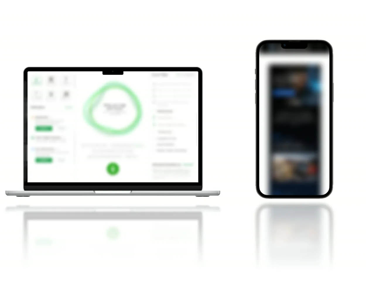 Laptop and phone mockups from the Designworks internship