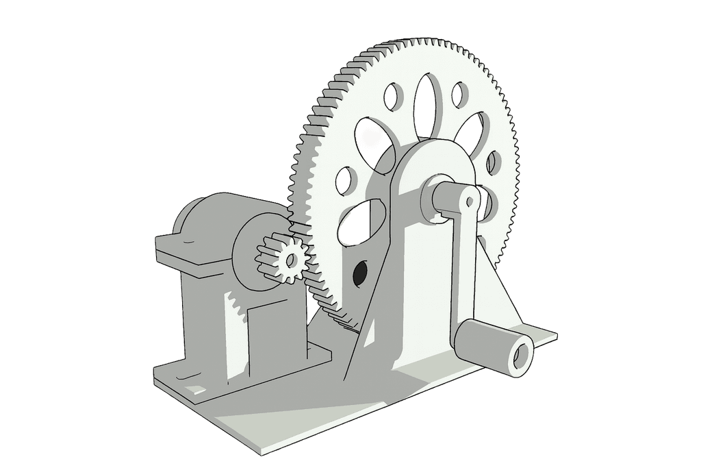 Fusion360 render of the crank mechanism
