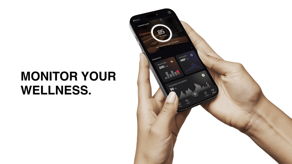 POVI app screens: the in-lens display settings