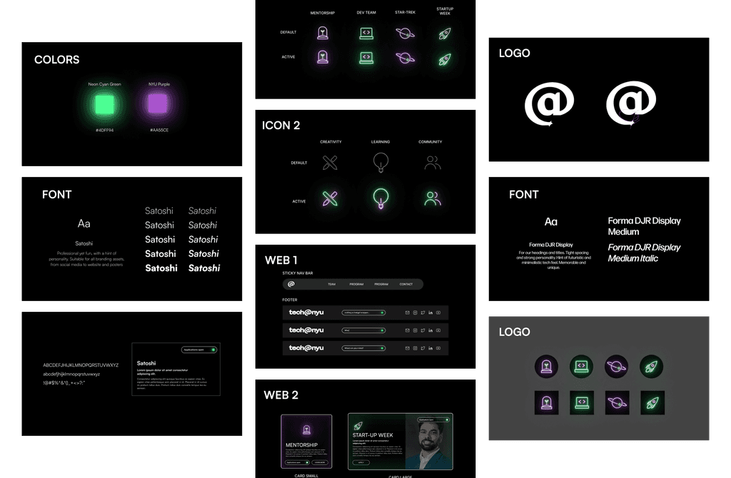 The tech@nyu brand guideline: logo, colour and type